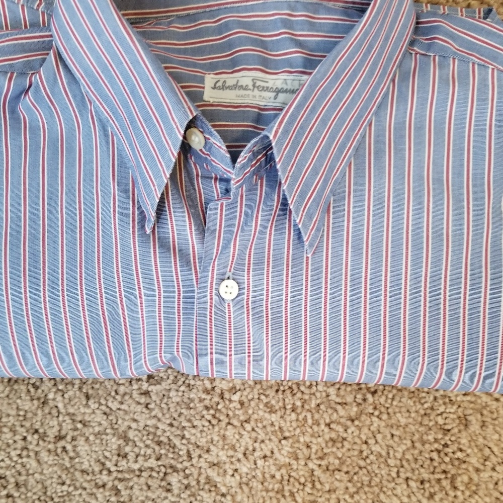 Ferragamo shirt size 17.5 men